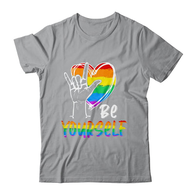 Be Yourself Lovely LGBT Gay Pride Lesbian Gays Love Shirt & Tank Top | siriusteestore