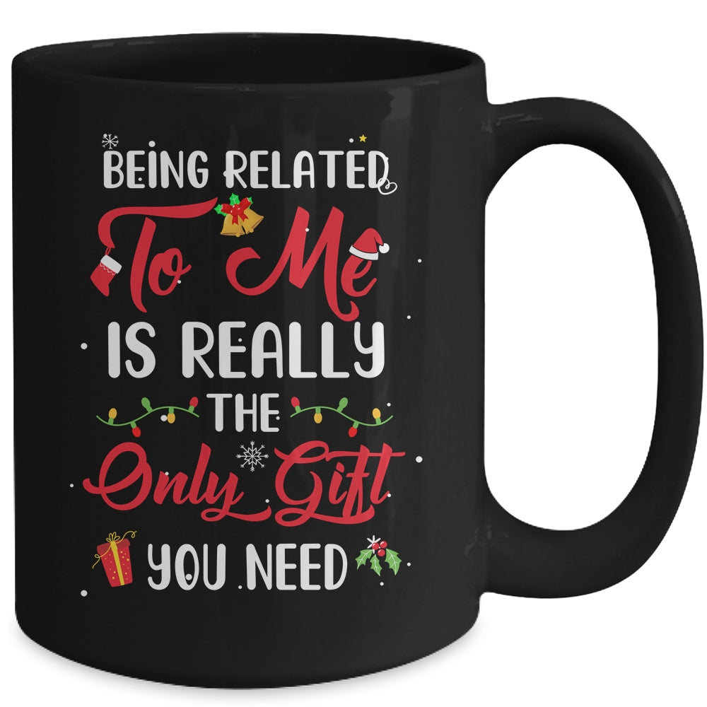 Being Related To Me Cute Christmas Family Xmas Pajama Couple Mug | siriusteestore