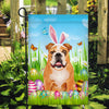 Bulldog Happy Easter Day Holiday Flag Funny Dog Dog Wear Bunny Ears Headband Cute for Home Decor | siriusteestore