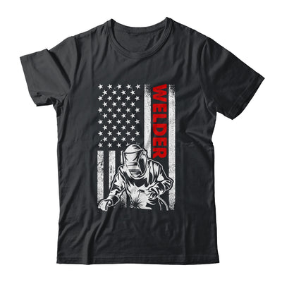 Cool Welder Design For Men Welder Welding Metalwork Us Flag Shirt & Hoodie | siriusteestore