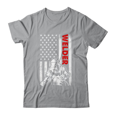Cool Welder Design For Men Welder Welding Metalwork Us Flag Shirt & Hoodie | siriusteestore