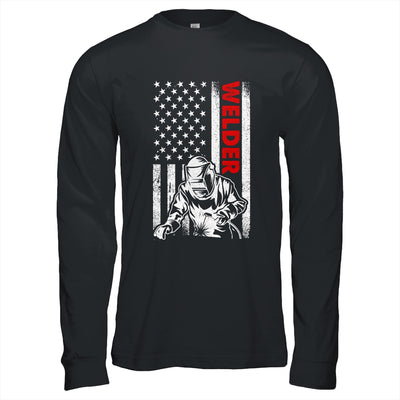 Cool Welder Design For Men Welder Welding Metalwork Us Flag Shirt & Hoodie | siriusteestore