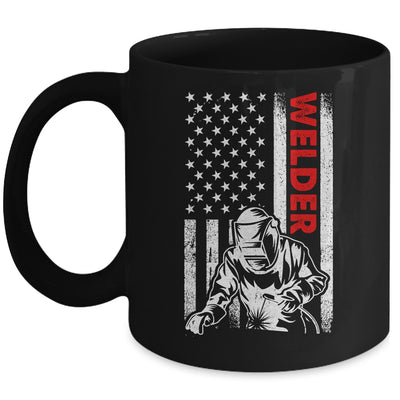 Cool Welder Design For Men Welder Welding Metalwork Us Flag Mug | siriusteestore