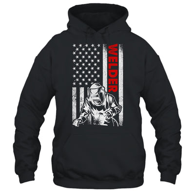 Cool Welder Design For Men Welder Welding Metalwork Us Flag Shirt & Hoodie | siriusteestore