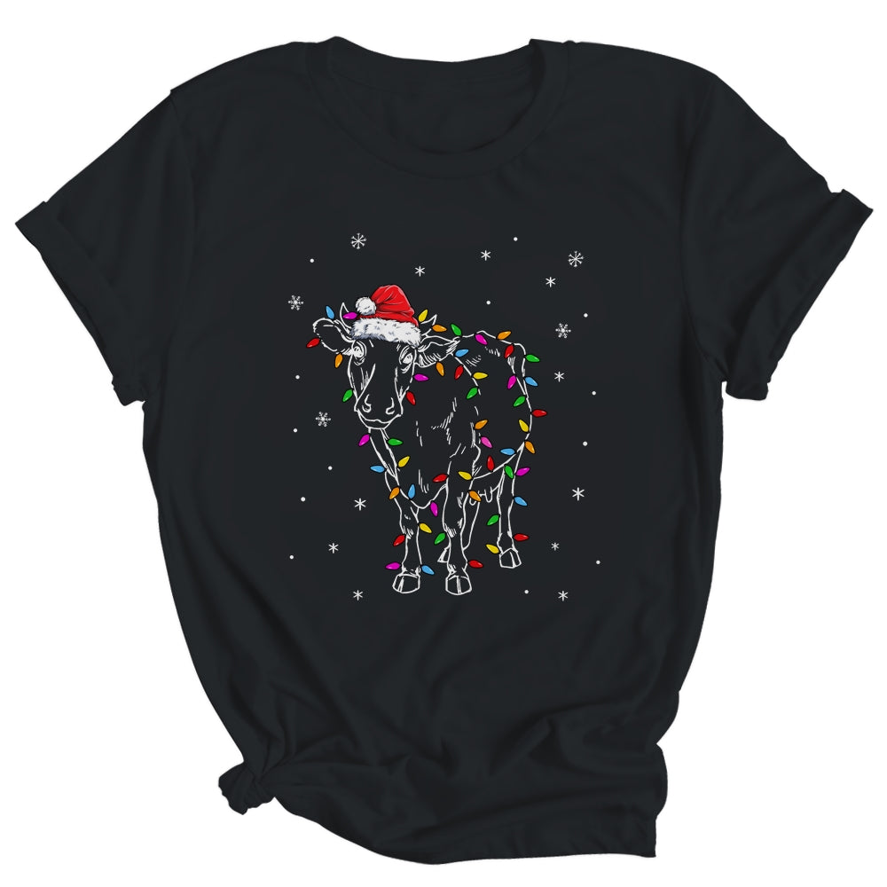 Cow Christmas Light Tree Cow Xmas Snow Lover Shirt & Sweatshirt | siriusteestore