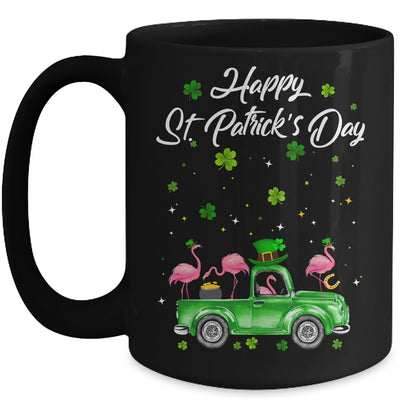 Cute Flamingo Truck Shamrock Green St Patrick Day Lover Mug | siriusteestore