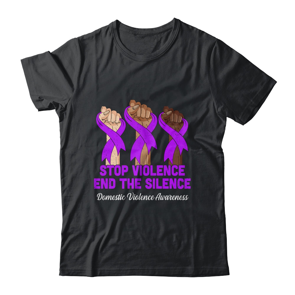 Domestic Violence Awareness Stop Violence End Silence Hand Shirt & Hoodie | siriusteestore