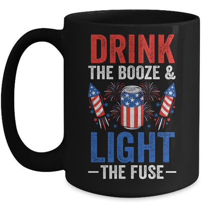 Drink the Booze and Light the Fuse 4th July Beer Fireworks Mug | siriusteestore