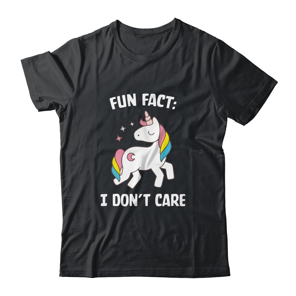 Fun Fact I Dont Care Funny Unicorn Saying Shirt & Tank Top | siriusteestore