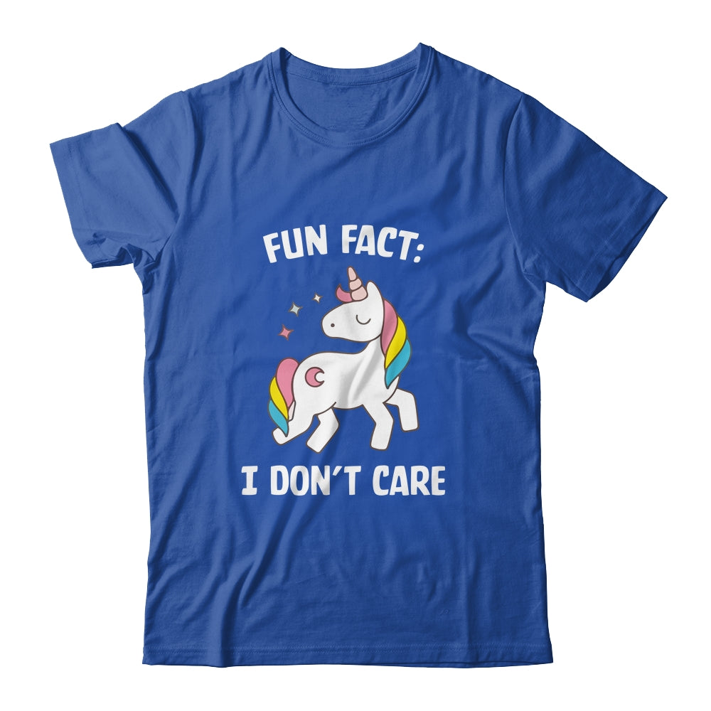Fun Fact I Dont Care Funny Unicorn Saying Shirt & Tank Top | siriusteestore