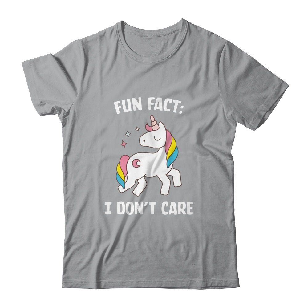 Fun Fact I Dont Care Funny Unicorn Saying Shirt & Tank Top | siriusteestore