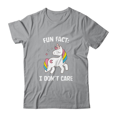 Fun Fact I Dont Care Funny Unicorn Saying Shirt & Tank Top | siriusteestore