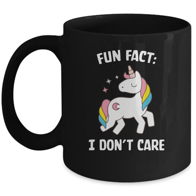 Fun Fact I Dont Care Funny Unicorn Saying Mug | siriusteestore