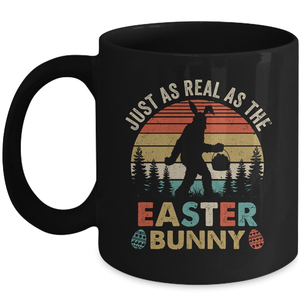 Funny Easter Bigfoot As Real As The Easter Bunny For Men Mug | siriusteestore