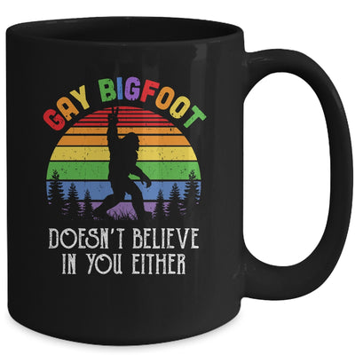 Gay Bigfoot Rainbow Sasquatch Retro Vintage Mug | siriusteestore