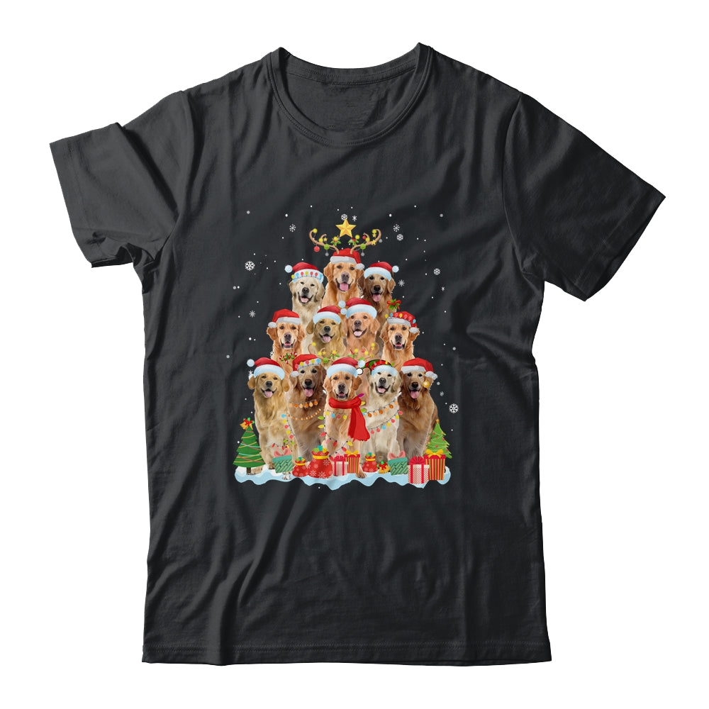 Golden Retriever Christmas Tree Pajama Xmas Shirt & Sweatshirt | siriusteestore