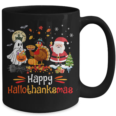 Happy Hallothanksmas Ghost Turkey Pumpkin Christmas Santa Mug | siriusteestore