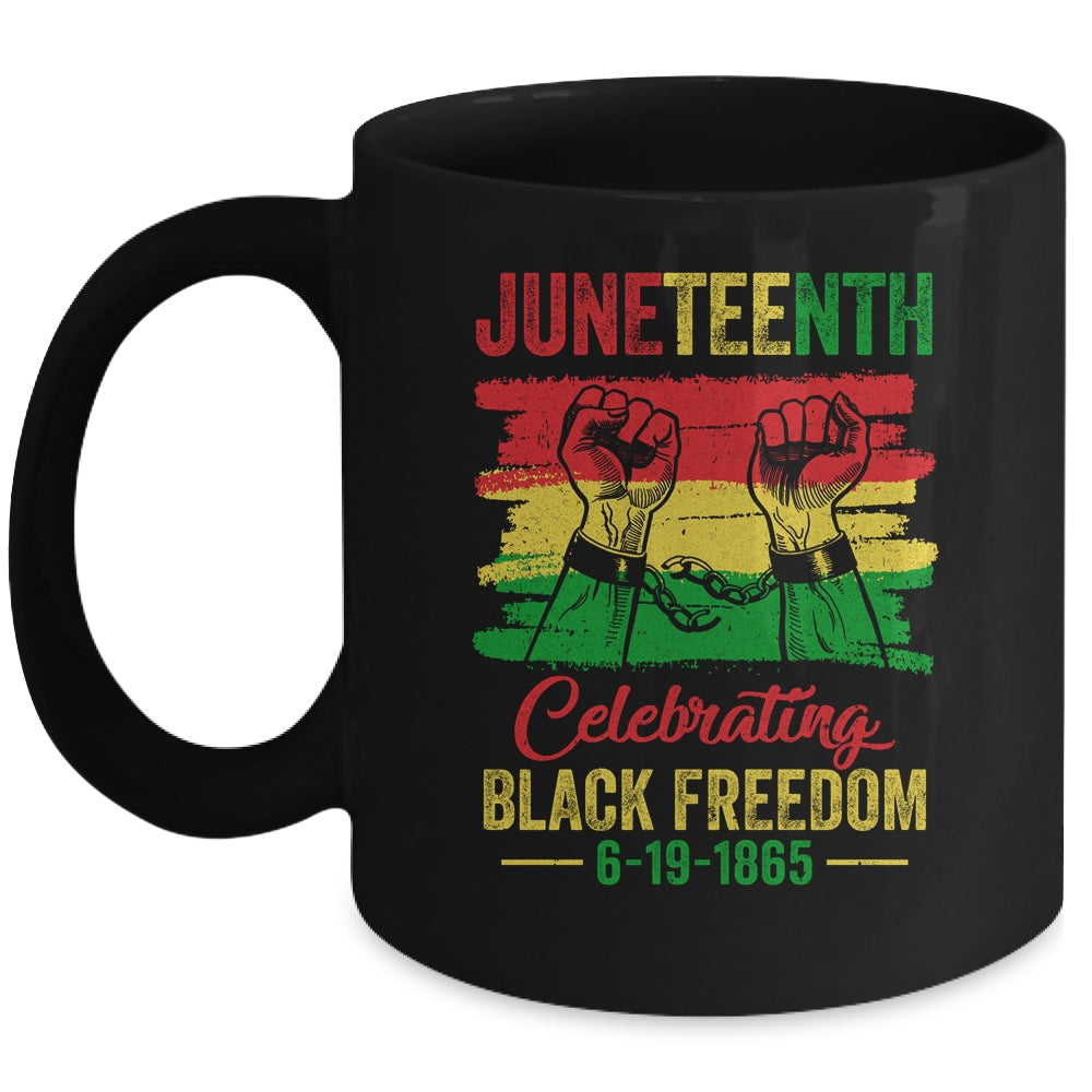 Juneteenth Celebrating Black African Freedom 1865 Flag Mug | siriusteestore