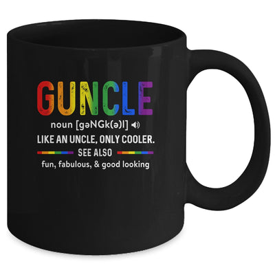 LGBT Gay Pride Guncle Definition Rainbow Uncle Lover Support Mug | siriusteestore