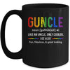 LGBT Gay Pride Guncle Definition Rainbow Uncle Lover Support Mug | siriusteestore