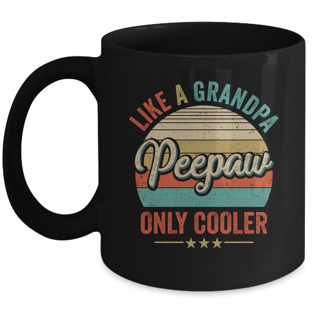 Peepaw Like A Grandpa Only Cooler Vintage Dad Fathers Day Mug | siriusteestore