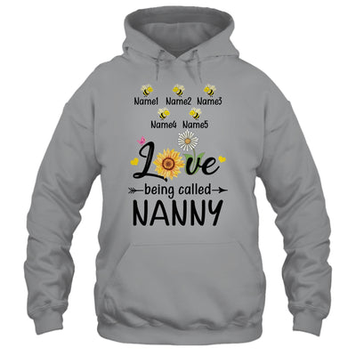 Personalized Being Called Nanny Custom With Grandkids Name Sunflower Mothers Day Birthday Christmas Shirt & Tank Top | siriusteestore