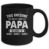 Personalized Custom Kids Name This Awesome Papa Belongs To Kids Custom Papa With Kid's Name For Men Fathers Day Birthday Christmas Mug | siriusteestore