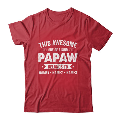 Personalized Custom Kids Name This Awesome Papaw Belongs To Kids Custom Papaw With Kid's Name For Men Fathers Day Birthday Christmas Shirt & Hoodie | siriusteestore