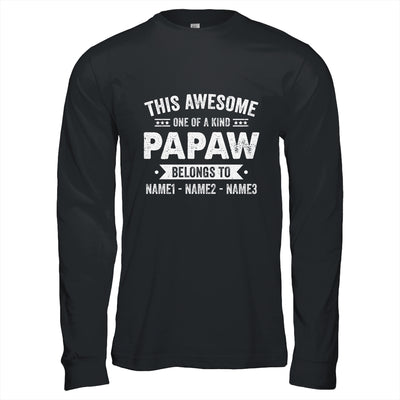 Personalized Custom Kids Name This Awesome Papaw Belongs To Kids Custom Papaw With Kid's Name For Men Fathers Day Birthday Christmas Shirt & Hoodie | siriusteestore