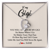 Forever Love Necklace | Personalized Gigi Necklace From Grandkids Granddaughter Grandson You Will Always Be My Gigi Birthday Mothers Day Christmas Customized Gift Box Message Card | siriusteestore