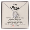 Forever Love Necklace | Personalized Nana Necklace From Grandkids Granddaughter Grandson You Will Always Be My Nana Birthday Mothers Day Christmas Customized Gift Box Message Card | siriusteestore