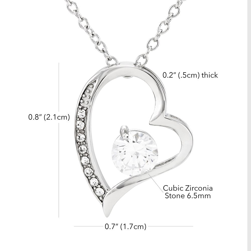 Forever Love Necklace | Personalized To My Amazing Bonus Mom Necklace from Daughter Thank You Step Mom Jewelry Birthday Mothers Day Thanksgiving Christmas Customized Message Card | siriusteestore