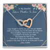 Interlocking Hearts Necklace | Personalized To My Beautiful Future Mother In Law Necklace from Son In Law Thank You Mother In Law Jewelry Birthday Wedding Day Customized Box Message Card | siriusteestore