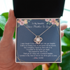 Love Knot Necklace | Personalized To My Beautiful Future Mother In Law Necklace from Son In Law Thank You Mother In Law Jewelry Birthday Wedding Day Customized Box Message Card | siriusteestore