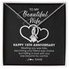 Alluring Beauty Necklace | Personalized To My Beautiful Wife Necklace From Husband 15 Years Wedding Anniversary For Her Married 15th Anniversary For Her Customized Gift Box Message | siriusteestore