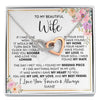 Interlocking Hearts Necklace | Personalized To My Beautiful Wife Necklace From Husband My Life My Love Wife Birthday Anniversary Valentines Day Christmas Customized Gift Box Message Card | siriusteestore