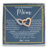 Interlocking Hearts Necklace | Personalized To My Boyfriend's Mom Necklace Thank You For Rasing The Man Boyfriends Mom Mother's Day Birthday Pendant Jewelry Customized Gift Box Message Card | siriusteestore
