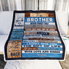 Personalized To My Brother Blanket From Sister Brother I Love You Wood Brother Birthday Christmas Thanksgiving Graduation Customized Fleece Blanket | siriusteestore
