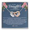 Interlocking Hearts Necklace | Personalized To My Daughter On Your Pregnancy Necklace First Time Mom Expecting Mama Mom Mother's Day Pendant Jewelry Customized Gift Box Message Card | siriusteestore