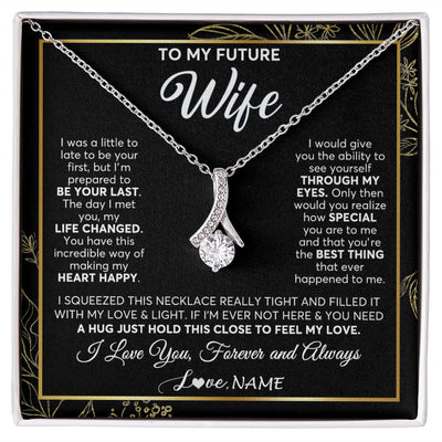 Alluring Beauty Necklace | Personalized To My Future Wife Necklace From Husband My Love Fiancee Wife Birthday Anniversary Valentines Day Christmas Customized Gift Box Message Card | siriusteestore