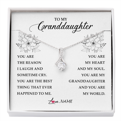 Alluring Beauty Necklace | Personalized To My Granddaughter From Grandma You Are My Heart My And My Sould Granddaughter Jewelry Birthday Christmas Customized Gift Box Message Card | siriusteestore