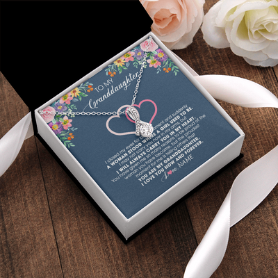 Alluring Beauty Necklace | Personalized To My Granddaughter Necklace From Grandma Grandpa I Love You Now And Forever Jewelry For Granddaughter Birthday Christmas Customized Message Card | siriusteestore