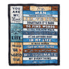 Personalized To My Man Blanket From Wife Never Forget I Love You Husband Birthday Anniversary Wedding Valentines Day Christmas Customized Fleece Throw Blanket | siriusteestore