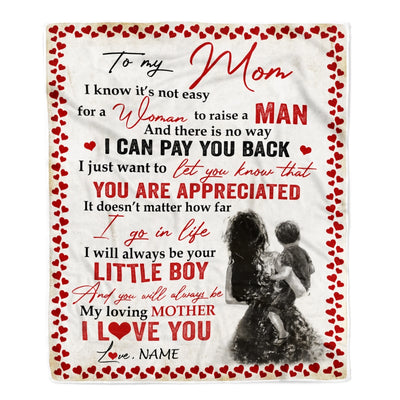 Personalized To My Mom Blanket from Son You Are Appeciated My Loving Mother Mom Mother's Day Birthday Christmas Customized Fleece Blanket | siriusteestore