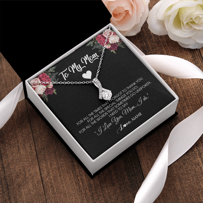 Alluring Beauty Necklace | Personalized To My Mom Necklace From Daughter Son I Need To Say I Love You Mom Jewelry Birthday Mothers Day Christmas Customized Message Card | siriusteestore