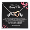 Interlocking Hearts Necklace | Personalized To My Mommy To Be Necklace Never ending From Baby Bump For First Time Mom Pregnant Happy 1st Mothers Day Jewelry Customized Gift Box Message Card | siriusteestore
