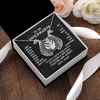 Alluring Beauty Necklace | Personalized To My Shieldmaiden Necklace I Love You to Valhalla and Back Viking Jewelry For Women Birthday Wife Girlfriend Anniversary Customized Message Card | siriusteestore