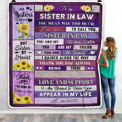 Personalized To My Sister In Law Blanket You Are My Friend Bonus Sister Birthday Wedding Day Thanksgiving Christmas Customized Bed Fleece Throw Blanket | siriusteestore