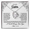 Forever Love Necklace | Personalized To My Sister Necklace From Brother Never Forget That I Love You Sister Birthday Graduation Christmas Jewelry Customized Gift Box Message Card | siriusteestore