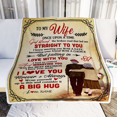 Personalized To My Wife From Husband Blanket I Love You For Her Wife Wedding Anniversary Romantic Valentines Day Birthday Christmas Fleece Throw Blanket | siriusteestore